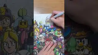Day 38 Drawing EVERY Brawler - Belle😱 #shorts #brawlstars #drawing