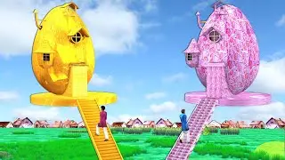 जादुई स्वर्ण सीढ़ियाँ अंडा घर Magical Stairs Egg House New Comedy Video in Hindi