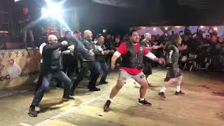 New Zealand Hells Angels performing the Haka