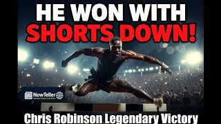 American runner Chris Robinson wins the 400m hurdles 🏅Even though his pants fell down