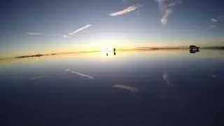 Sunset time lapse at Uyuni Salt Flats