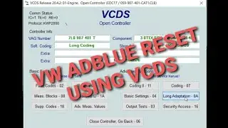 Сброс ADBLUE в VW с помощью VCDS