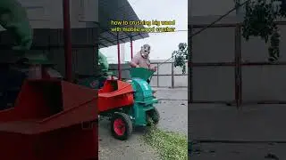 #crushing  big #wood with #mobilewoodcrusher #woodcrusher #branch #garden #woodchips