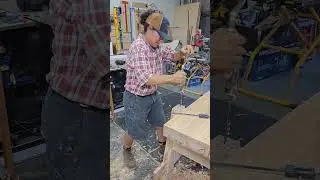 Vintage Drilling #woodworking #moravian #workbench #handtools