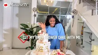 CUT MY BABY SHOWER CAKE WITH ME