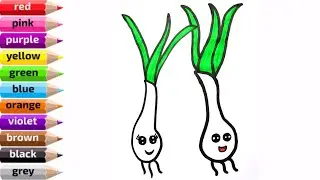How To Draw Green Onion
