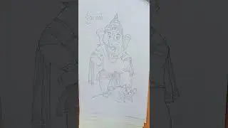 Jai shree Ganesh 🙏😊#shortsviral #drawing #shree Ganesh#sukantiart's