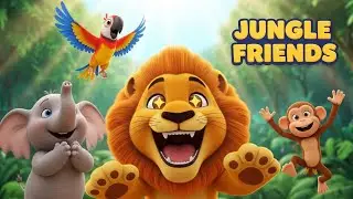 Jungle Friends Song 🦁🐘🐒 | Fun Animal Song for Kids | @RoRo-tvRhyms  Baby Songs & Nursery Rhymes