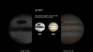 The First Photo of Jupiter &ndash; 1879 vs. 2024 ⏳ #shorts #space