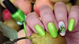 Фруктовый маникюр 🍐 Scriptor Блуждающий огонек ⚡️Маникюр обычным лаком 