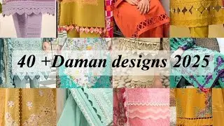 40+ stylish Daman designs 2025/Daman designs for kameez with laces /kurti Daman designs