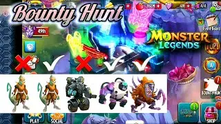 Bounty Hunt League 1+2+3+4 (Monster Legends)