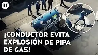 ¡Evitó una gran tragedia! Conductor de pipa de gas logra mitigar fuga en Tultitlán