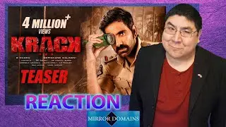 Krack Teaser Trailer Reaction on Mirror Domains India - Telugu Action Film Starring Ravi Teja
