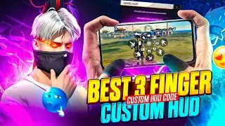 3 Finger Fastest Brazilian 🇧🇷 Custom Hud Code | Best 3 Finger Freestyle 🤯 Custom Hud Code 💀 In FF !!