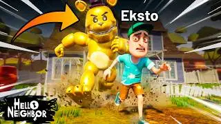 FREDBEAR'IN EVİNİ BASTIM!?😨🏃&zwj;♂️&zwj;➡️ - Hello Neighbor FredBear Mod | Eksto &Ouml;mer