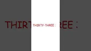 THIRTY ONE 31, THIRTY TWO 32. COUNTING CLASS SHORTS
