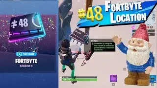 FORTNITE FORTBYTE #48 LOCATION - Accessible By Using Vox Pickaxe To Smash Gnome Mountain Top Throne