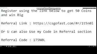Referral Link & Referral Code CSGOFAST.COM July 2016