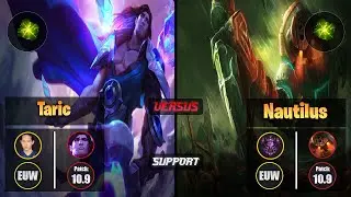 YellOwStaR TARIC (Support) [Aftershock] VS NAUTILUS - Master EUW Patch 10.9