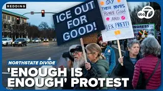 Hundreds attend protest in Redding following ICE/DHS shootings in Minneapolis
