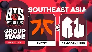 Fnatic vs Army Geniuses Game 1 - BTS Pro Series 12 SEA: Groups w/ T-Panda & symetricaL