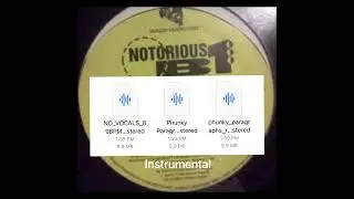 Notorious B1 Phunky Paragraphs Instrumental