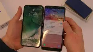 Unboxing Samsung Galaxy A8 2018 e custodia Neon Flip Cover effetto luce