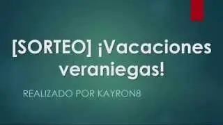 [Sorteo] Vacaciones veraniegas #GANADOR/A
