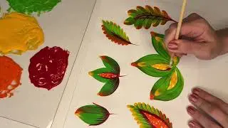 Листочки у Петриківці | Petrykivka Leaves Tutorial