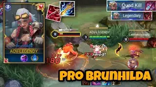 Brunhilda Pro Gameplay | Hidden Best Marksman New Pro Build | Aov | RoV | Arena Of Valor