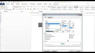 Character Formatting in Word 2013