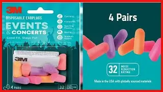 Great product -  3M Disposable Earplugs, Hearing Protection for Events & Concerts, Mutli-Color, 32 N