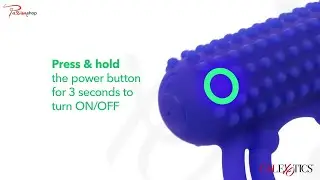 Couple's Enhancers Silicone Rechargeable 10 Bead Maximus Ring (Blue) Demo