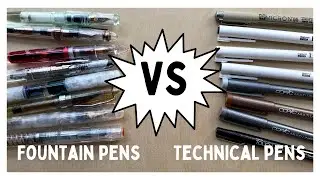 Technical pens vs fountain pens for urban sketching
