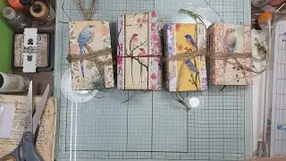 T2T | 4 Mini Bird Journals | Spine Cheat Sheet | Sewing In 8 Signatures | Part 3