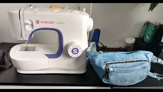 Minha Primeira pe&ccedil;a na M&aacute;quina Singer (Pochete ) #costuraparainiciante #costurando
