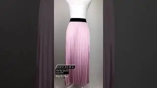 Decjuba, Pale Lilac Pleated Maxi Skirt, Size S