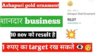 Ashapuri gold ornament share big News 💥 Ashapuri gold ornament target tomorrow 🔥