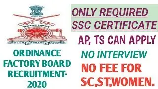 ORDINANCE FACTORY BOARD RECRUITMENT (OFB)-2020