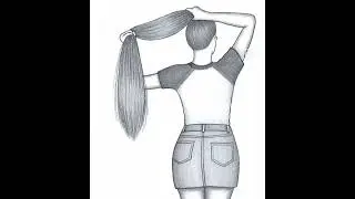 beautiful girl drawing #girldrawing #love #bolleywoodsong #girlillustration
