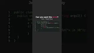 Find the compiler error! 5/10 - Junior Java Beginner Interview Question - Answer in description