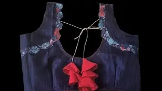 Stylish cut work blouse back neck cutting and stitching /step by step easy method 