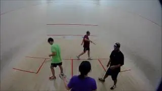 Nanaimo Squash Club Double Trouble tournament 2016 Dicecca vs Phee