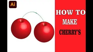 CHERRY FRUIT ILLUSTRATION IN ADOBE ILLUSTRATOR| VECTOR ART|