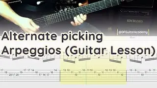 Alternate picking Arpeggios (guitar lesson)