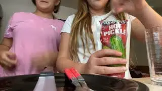 Trying hot pickles