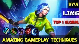 Amazing gameplay techniques[Top 1 global ling ]RYU1 - mobile legends