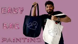 DIY Cat Lovers' Tote: Paint a Heart-Shaped Feline Design  | DIY Craft Tutorial