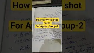 Appsc Group-2 how to Write Notes 📝 #appscgroup2 #appsc #rrb #exam #appolicejobs